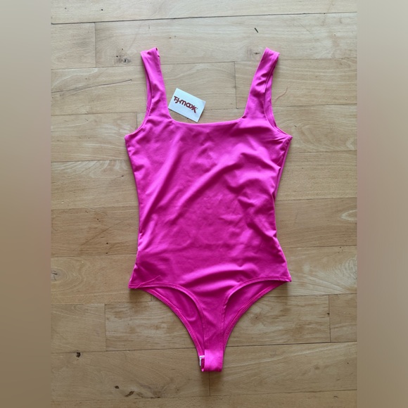 LIVE IN THE MOMENT | Hot Pink Tank Top Bodysuit - Picture 3 of 4